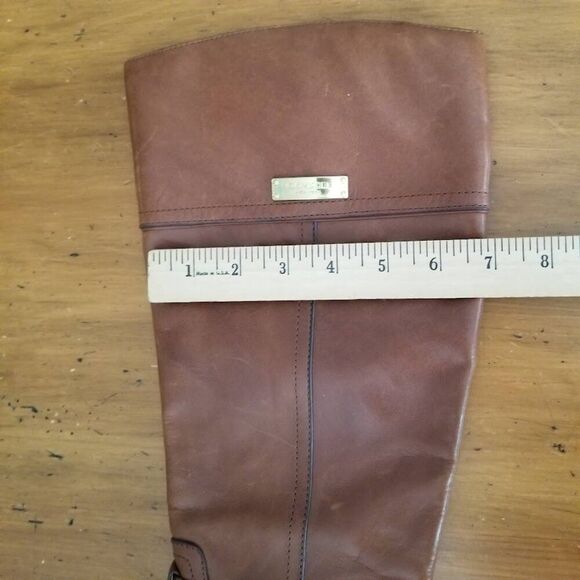 COACH Leather Riding Boots, Size 6 B, Micha Wide Calf - Picture 11 of 13